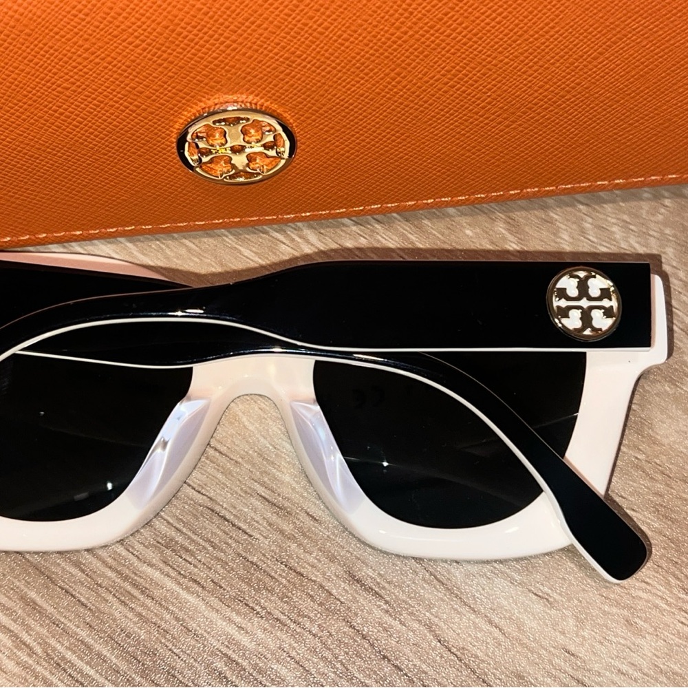 Tory Burch Black and White Sunglasses